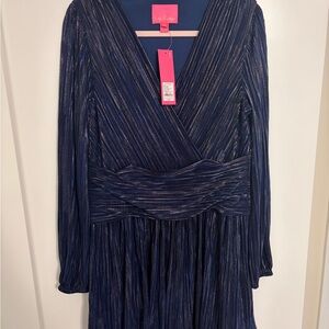 NWT Lilly Pulitzer Jessamie Dress in Low Tide Navy Size 10